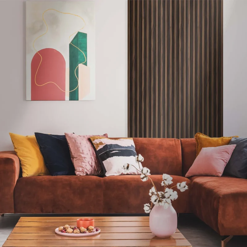 orzechowy panel lamelowy