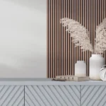 panel lamelowy na filcu brązowy